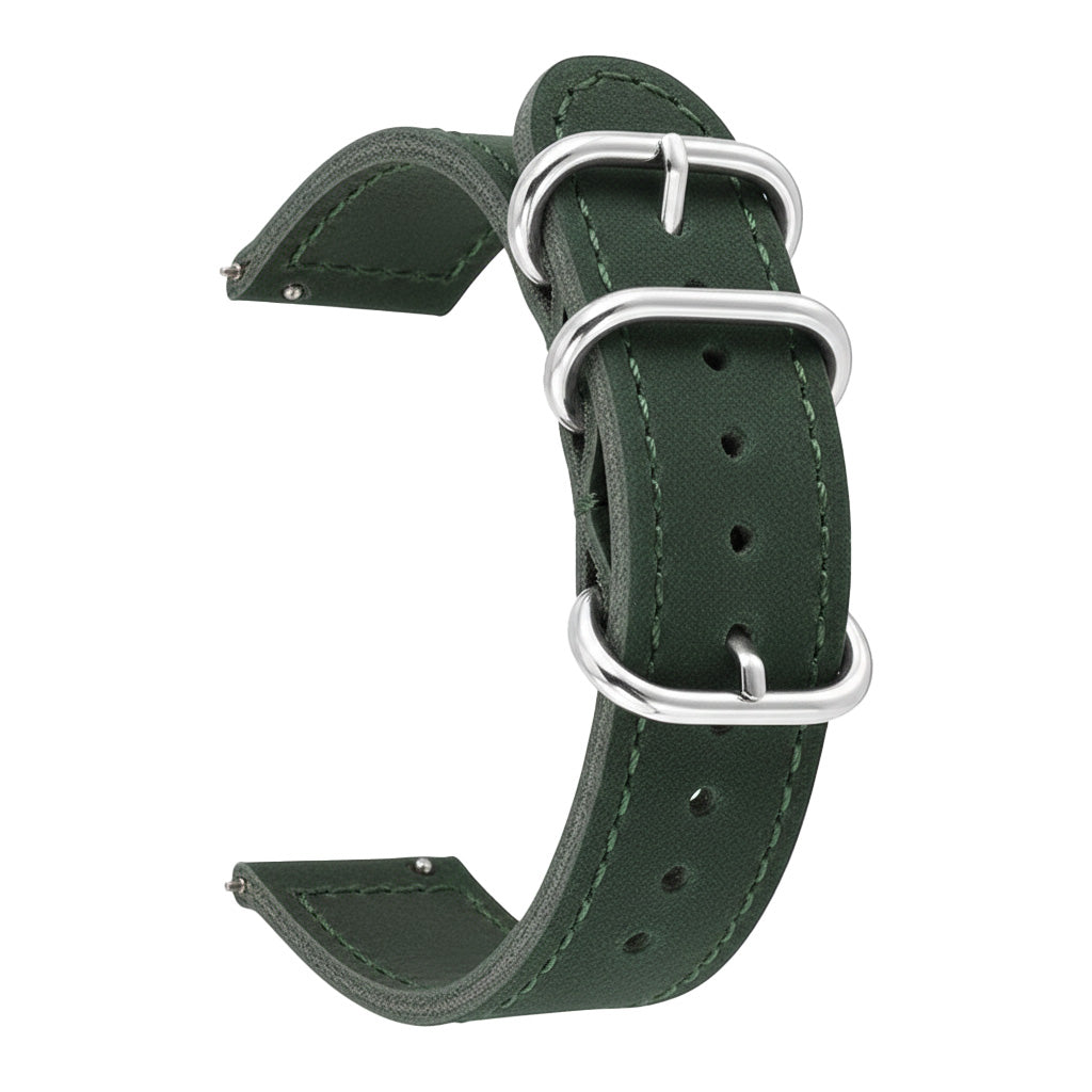 ROAN Straps | Handmade Brown Italian Leather Watch Strap with Black Pin Buckle - Retro rugged aesthetic design (18mm 20mm 22mm)