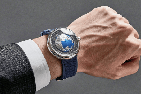 ROAN Straps | Blue High-end FKM Fluoroelastomer Watch Strap - Three-dimensional diamond weaving texture design - Waterproof, sweat-proof fluorine rubber strap(19mm 20mm 21mm 22mm 24mm)