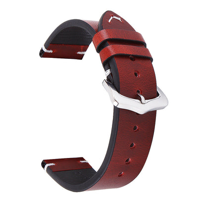 ROAN Straps | Yellowish-Brown Handmade Crazy Horse Leather Watch Strap,Vintage Genuine Leather Band（ 18mm 19mm 20mm 21mm 22mm 24mm）