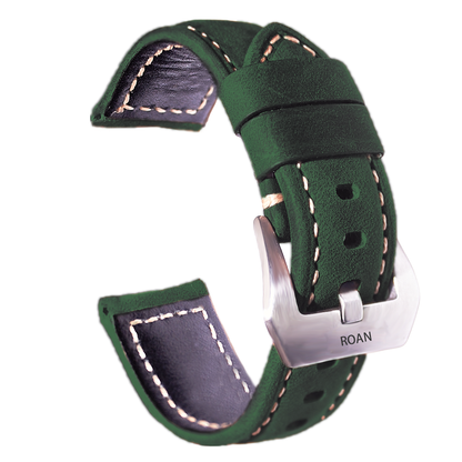 ROAN Straps | Handmade Brown Italian Leather Watch Strap - Premium Artisanal Watch Band (20mm 22mm 24mm)