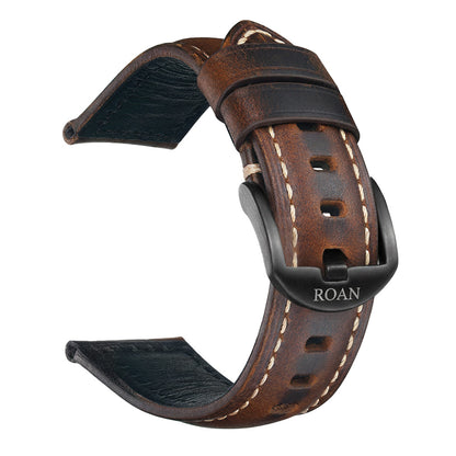 ROAN Straps  |  Army Green Italian Calfskin Watch Strap - Artisan Tanned & Hand-Finished（18mm 19mm 20mm 21mm 22mm）