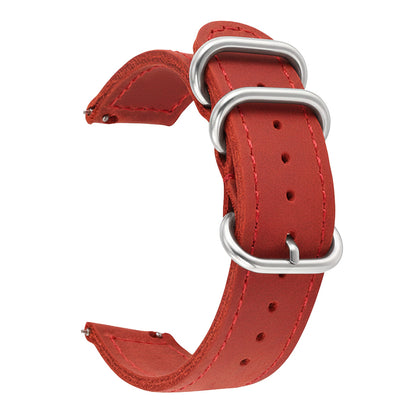 ROAN Straps | Handmade  Brown Italian Leather Watch Strap with Black Pin Buckle - Retro rugged aesthetic design (18mm 20mm 22mm)