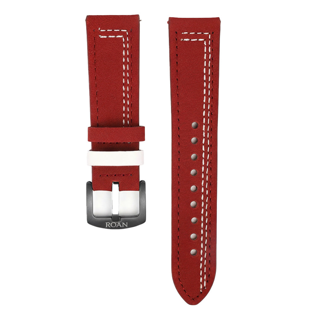 ROAN Straps  |  Genuine Leather Watch Strap - Vintage Dark Brown with Yellow Contrast Stitching(18mm 19mm 20mm 21mm 22mm 24mm)