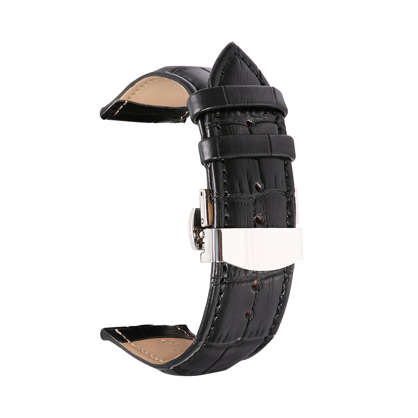 ROAN Heritage Alligator Grain Leather Strap with Deployant Clasp