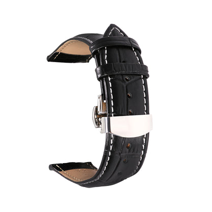 ROAN Heritage Alligator Grain Leather Strap with Deployant Clasp