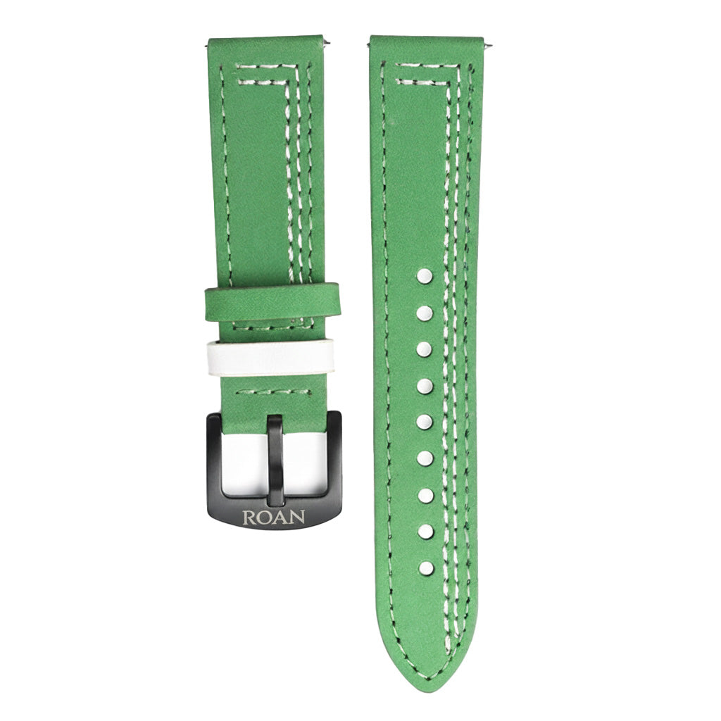 ROAN Straps  |  Genuine Leather Watch Strap - Vintage Dark Brown with Yellow Contrast Stitching(18mm 19mm 20mm 21mm 22mm 24mm)