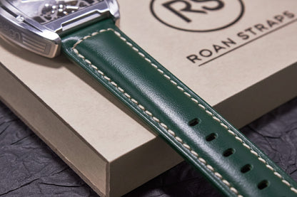 ROAN Straps | Dark Green Italian Calfskin Watch Strap - Artisan Tanned & Hand-Finishe（18mm 19mm 20mm 21mm 22mm)