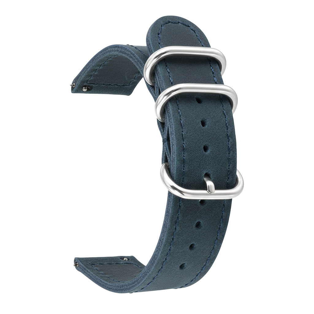ROAN Straps | Handmade  Brown Italian Leather Watch Strap with Black Pin Buckle - Retro rugged aesthetic design (18mm 20mm 22mm)