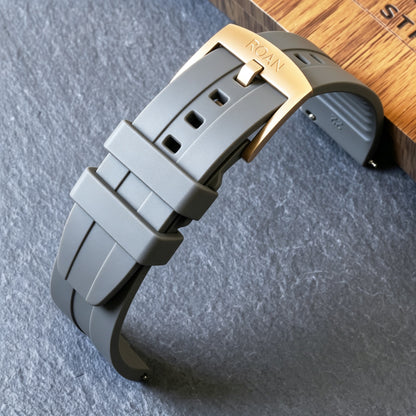 ROANSTRAPS | "Dual-Track Abyss" - Premium FKM Rubber Watch Strap
