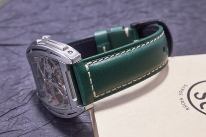 ROAN Straps | Dark Green Italian Calfskin Watch Strap - Artisan Tanned & Hand-Finishe（18mm 19mm 20mm 21mm 22mm)