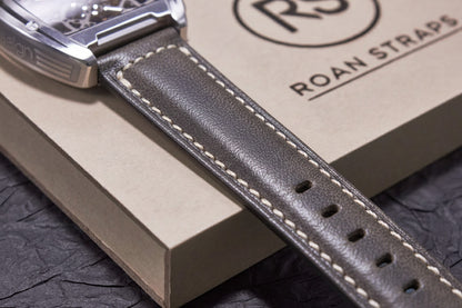 ROAN Straps  |  Gray Italian Calfskin Watch Strap - Artisan Tanned & Hand-Finished（18mm 19mm 20mm 21mm 22mm）