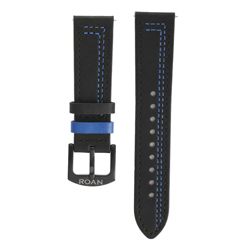 ROAN Straps  |  Genuine Leather Watch Strap - Vintage Dark Brown with Yellow Contrast Stitching(18mm 19mm 20mm 21mm 22mm 24mm)