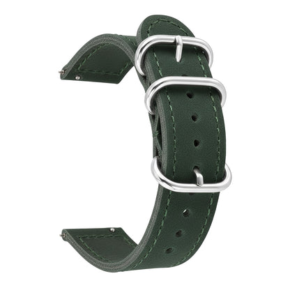 ROAN Straps | Handmade  Brown Italian Leather Watch Strap with Black Pin Buckle - Retro rugged aesthetic design (18mm 20mm 22mm)