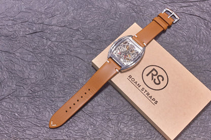 ROAN Straps | Yellowish-Brown Handmade Crazy Horse Leather Watch Strap,Vintage Genuine Leather Band（ 18mm 19mm 20mm 21mm 22mm 24mm）