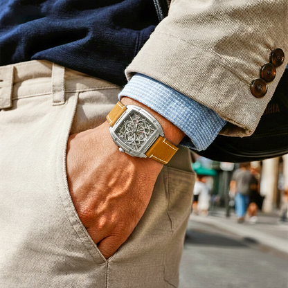 ROAN Straps | Tan Brown Italian Leather Watch Strap - Vintage Retro Design with Modern Craftsmanship（18mm 19mm 20mm 21mm 22mm 24mm)