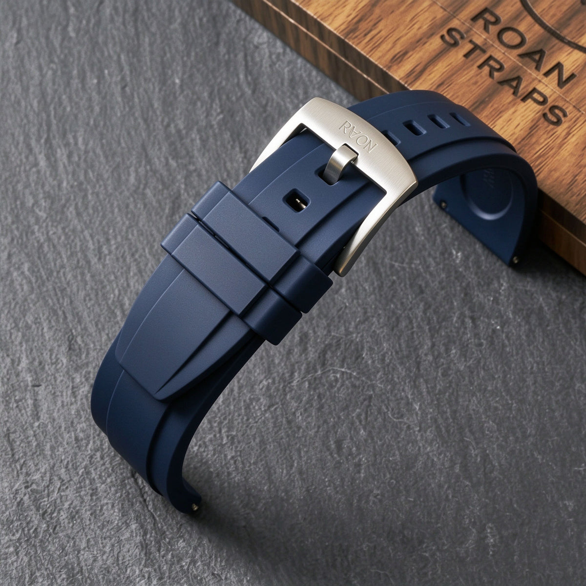 ROAN STRAPS | Pro-Vent Aerospace-Grade FKM Rubber Watch Band - Signal Solar Orange (20mm, 22mm)