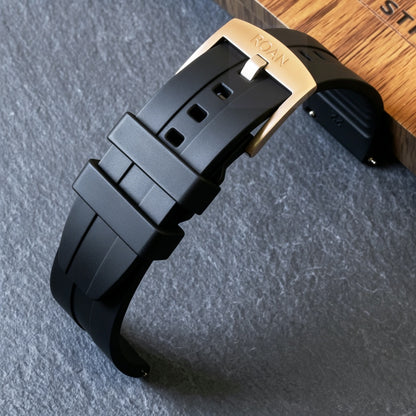 ROANSTRAPS | "Dual-Track Abyss" - Premium FKM Rubber Watch Strap