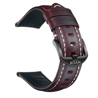 ROAN Straps  |  Army Green Italian Calfskin Watch Strap - Artisan Tanned & Hand-Finished（18mm 19mm 20mm 21mm 22mm）