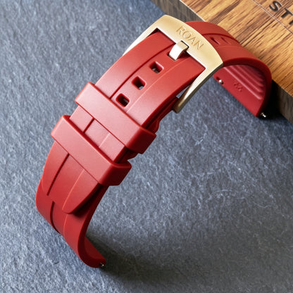 ROANSTRAPS | "Dual-Track Abyss" - Premium FKM Rubber Watch Strap