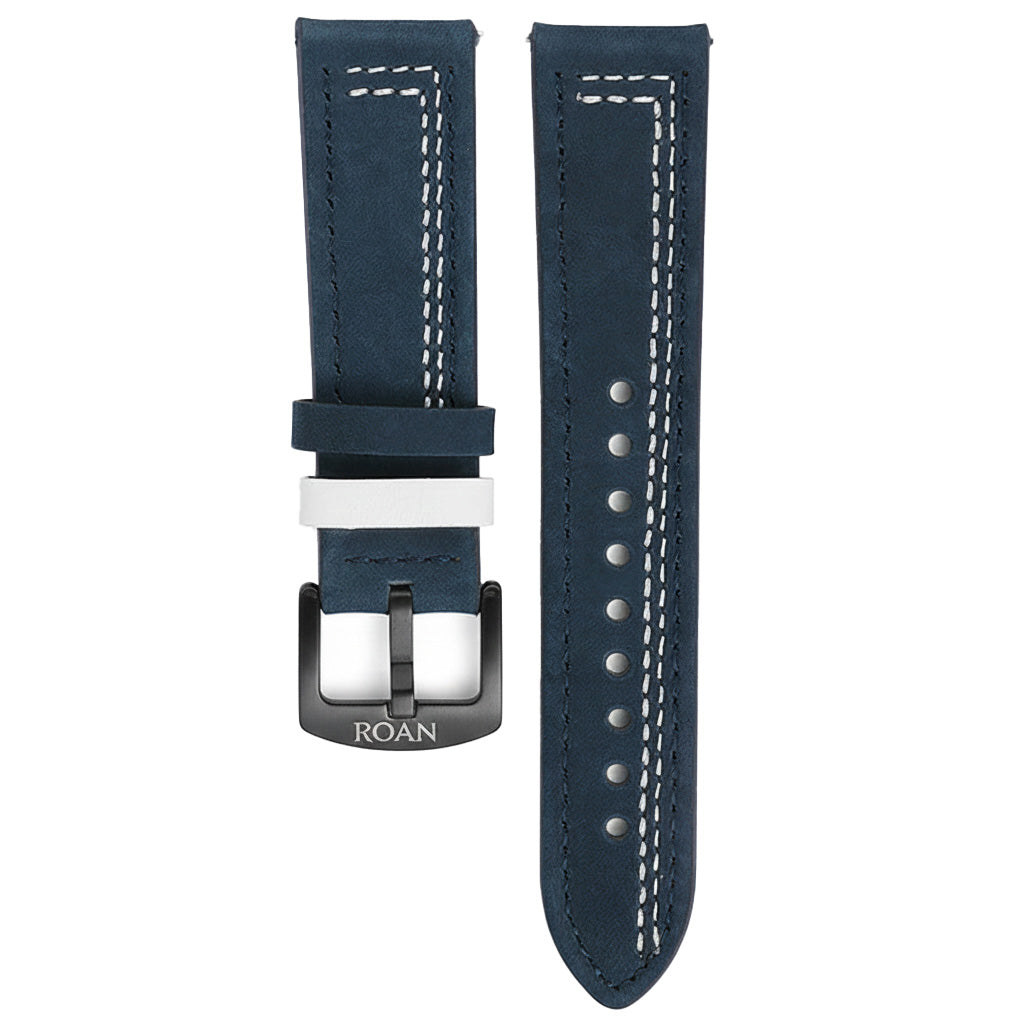 ROAN Straps  |  Genuine Leather Watch Strap - Vintage Dark Brown with Yellow Contrast Stitching(18mm 19mm 20mm 21mm 22mm 24mm)