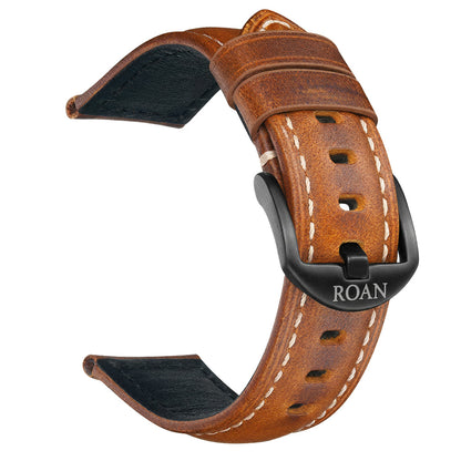 ROAN Straps  |  Army Green Italian Calfskin Watch Strap - Artisan Tanned & Hand-Finished（18mm 19mm 20mm 21mm 22mm）