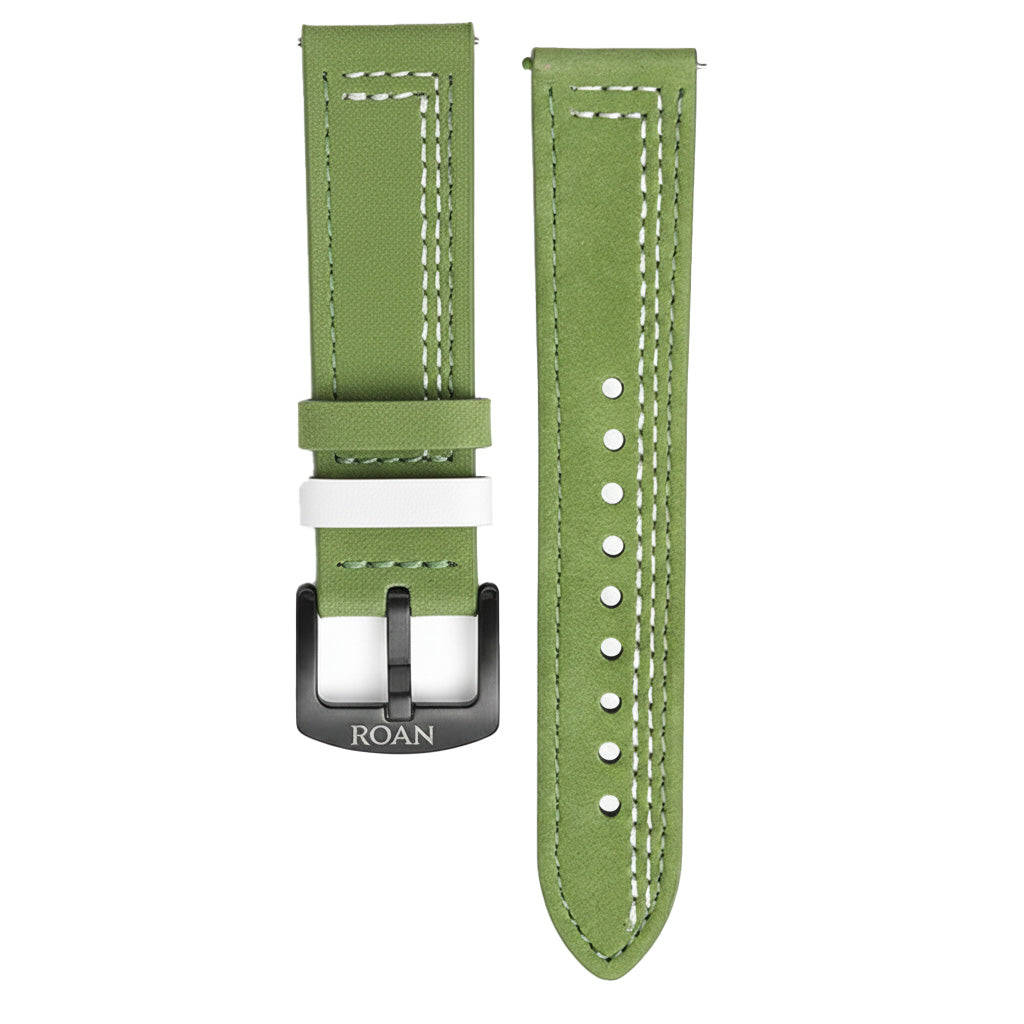 ROAN Straps  |  Genuine Leather Watch Strap - Vintage Dark Brown with Yellow Contrast Stitching(18mm 19mm 20mm 21mm 22mm 24mm)
