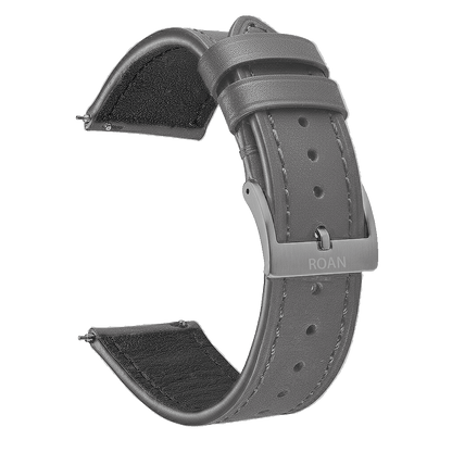 ROAN Straps | Blue Italian Leather Watch Strap with Silver Pin Buckle - Handmade Artisanal Watch Band (20mm 22mm 24mm)