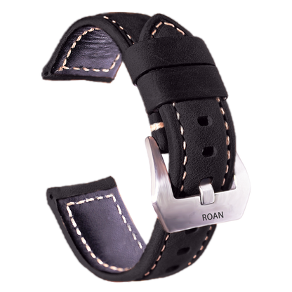 ROAN Straps | Handmade Brown Italian Leather Watch Strap - Premium Artisanal Watch Band (20mm 22mm 24mm)