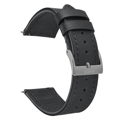 ROAN Straps | Red Italian Leather Watch Strap with Silver Pin Buckle - Handmade Artisanal Watch Band (20mm 22mm 24mm)