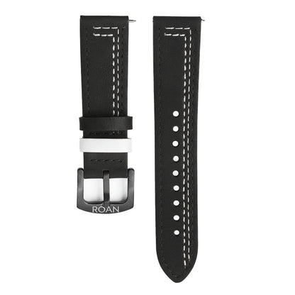 ROAN Straps  |  Genuine Leather Watch Strap - Vintage Dark Brown with Yellow Contrast Stitching(18mm 19mm 20mm 21mm 22mm 24mm)