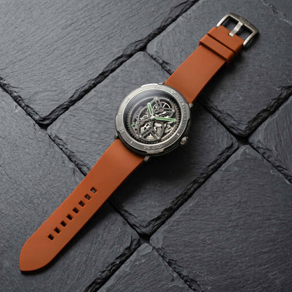 ROANSTRAPS | "Magma" - Premium FKM Rubber Watch Strap, Grade 5 Titanium Hardware (Custom Engraving Included)