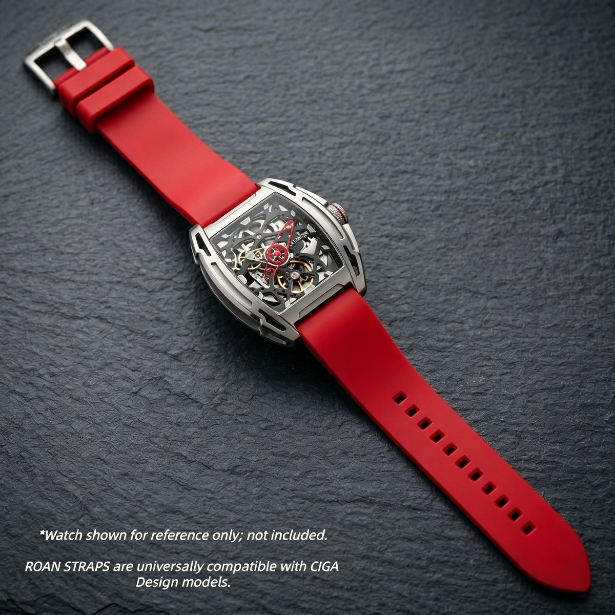 ROANSTRAPS | "Crimson" - Premium FKM Rubber Watch Strap