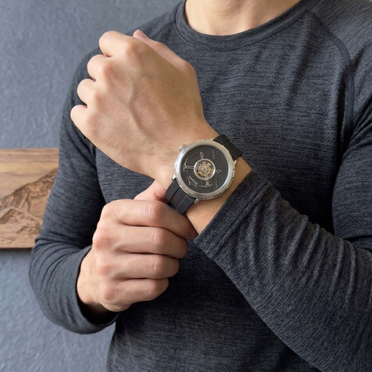 ROANSTRAPS | "Dual-Track Stealth" - Premium FKM Rubber Watch Strap, Grade 5 Titanium Hardware (Custom Engraving Included)