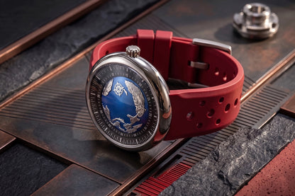 ROANSTRAPS | "Ignition Red" - Professional FKM Rubber Strap in Bold Scarlet, Solid Grade 5 Titanium Hardware (Custom Engraving)