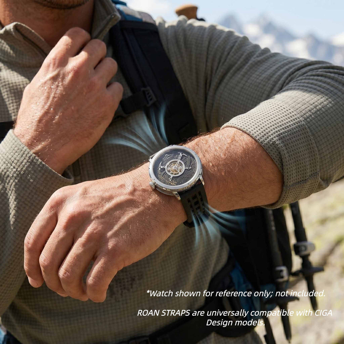 ROANSTRAPS | Pro-Vent FKM Strap & Custom Engraving（Black）