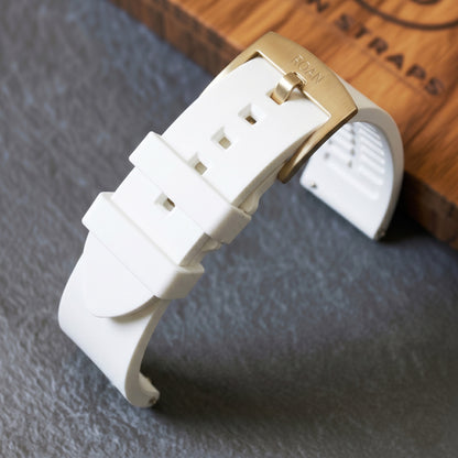 ROANSTRAPS | "Midnight" - Premium FKM Rubber Watch Strap, Grade 5 Titanium Hardware (Custom Engraving Included)