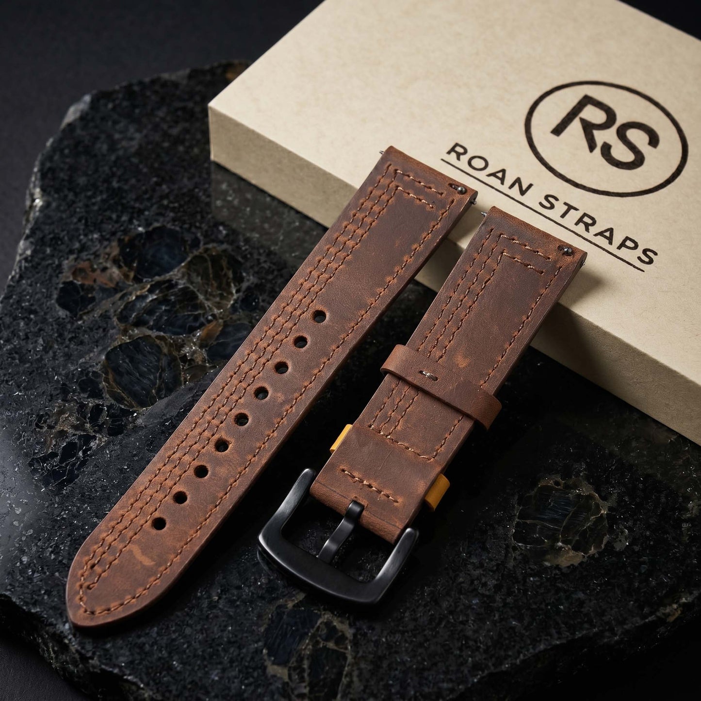 ROAN Premium Contrast-Stitch Genuine Leather Strap for CIGA Design