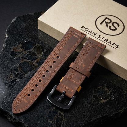 ROAN Premium Contrast-Stitch Genuine Leather Strap for CIGA Design