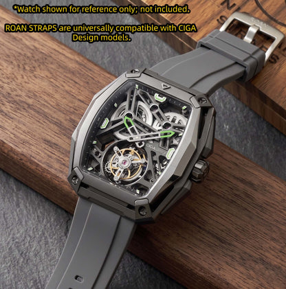 ROANSTRAPS | "Summit Slate" - Adventure-Ready FKM Rubber Watch Strap