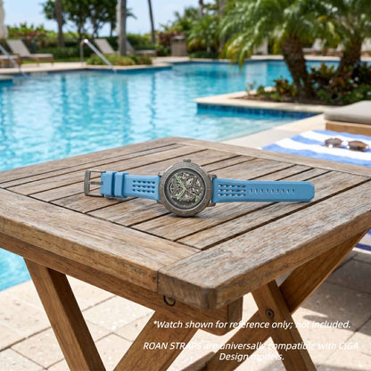 ROANSTRAPS | Pro-Vent FKM Strap & Custom Engraving（Light Blue）
