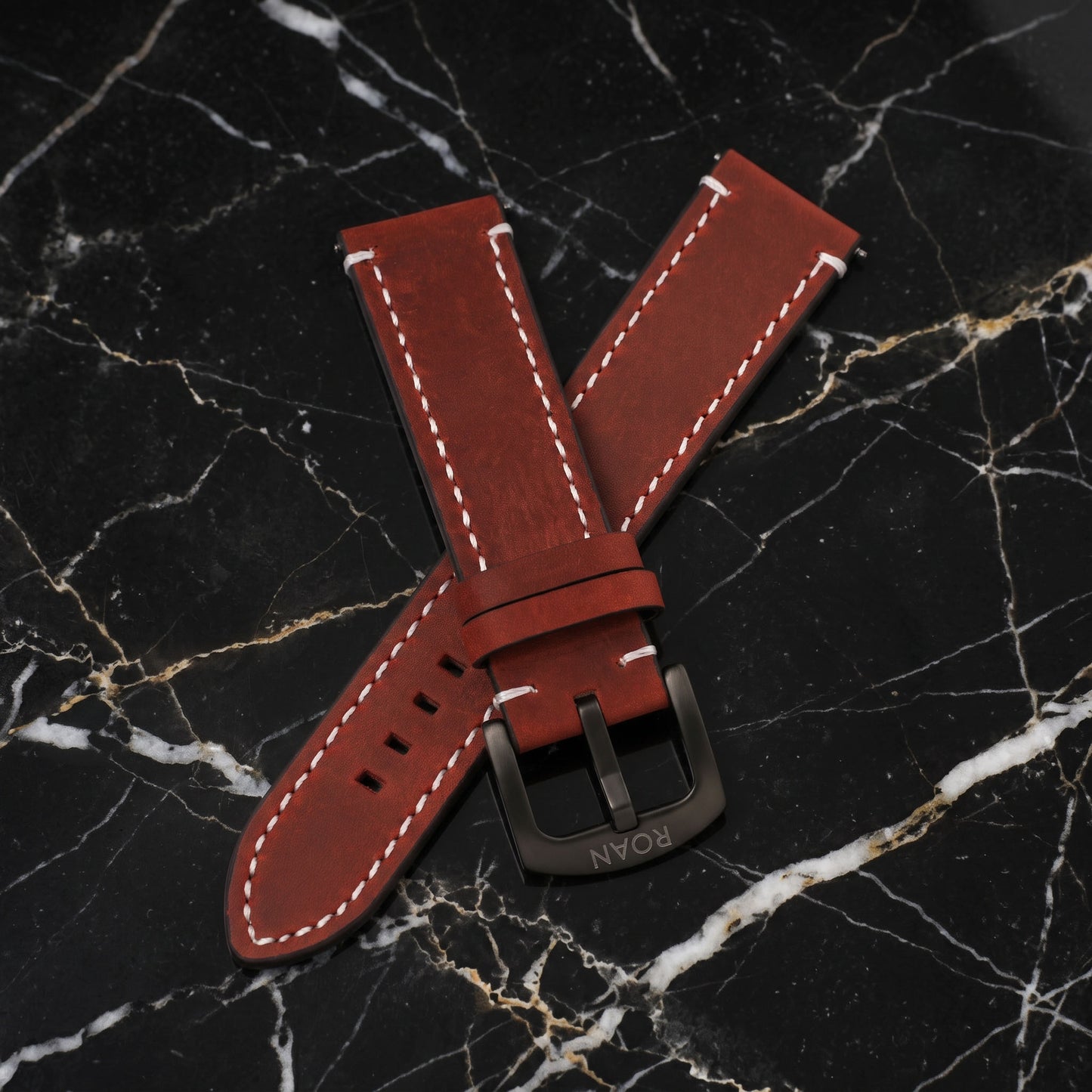 ROAN Saddle Brown Leather Watch Strap