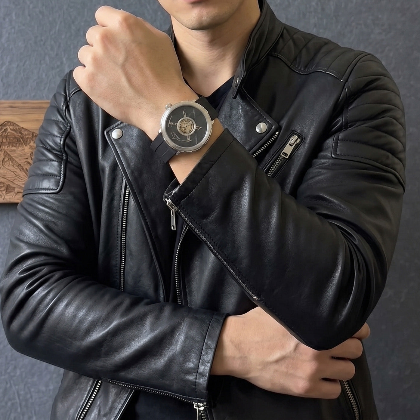 ROANSTRAPS | "Dual-Track Stealth" - Premium FKM Rubber Watch Strap, Grade 5 Titanium Hardware (Custom Engraving Included)