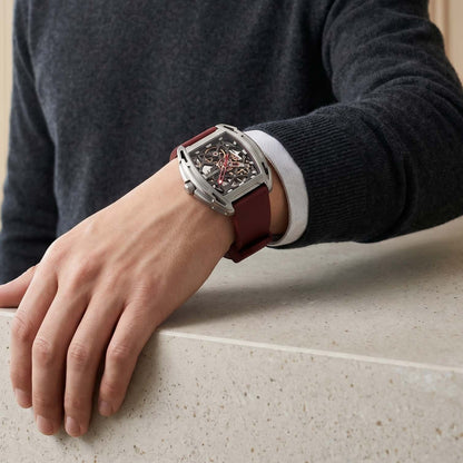 ROANSTRAPS | "Crimson" - Premium FKM Rubber Watch Strap, Grade 5 Titanium Hardware (Custom Engraving Included)