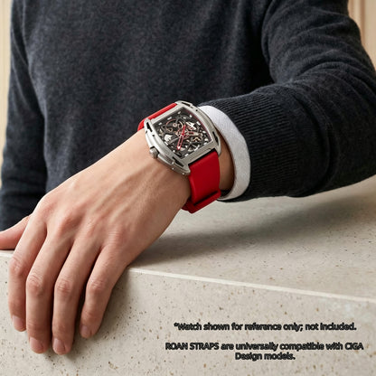ROANSTRAPS | "Crimson" - Premium FKM Rubber Watch Strap