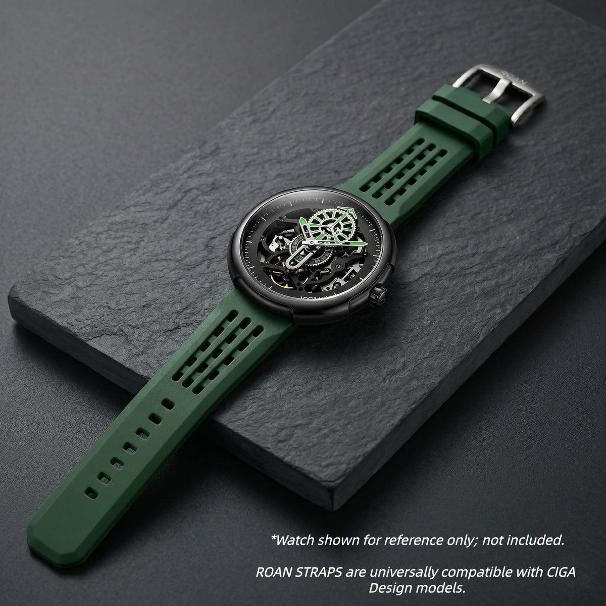 ROANSTRAPS | Pro-Vent FKM Strap & Custom Engraving（Green）