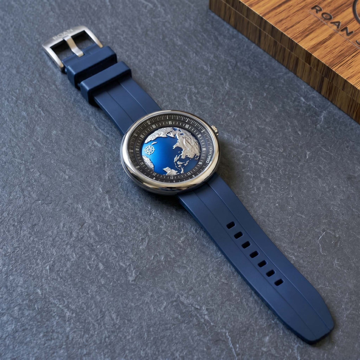 ROANSTRAPS | "Dual-Track Abyss" - Premium FKM Rubber Watch Strap, Grade 5 Titanium Hardware (Custom Engraving Included)