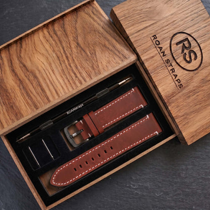 ROAN Saddle Brown Leather Watch Strap