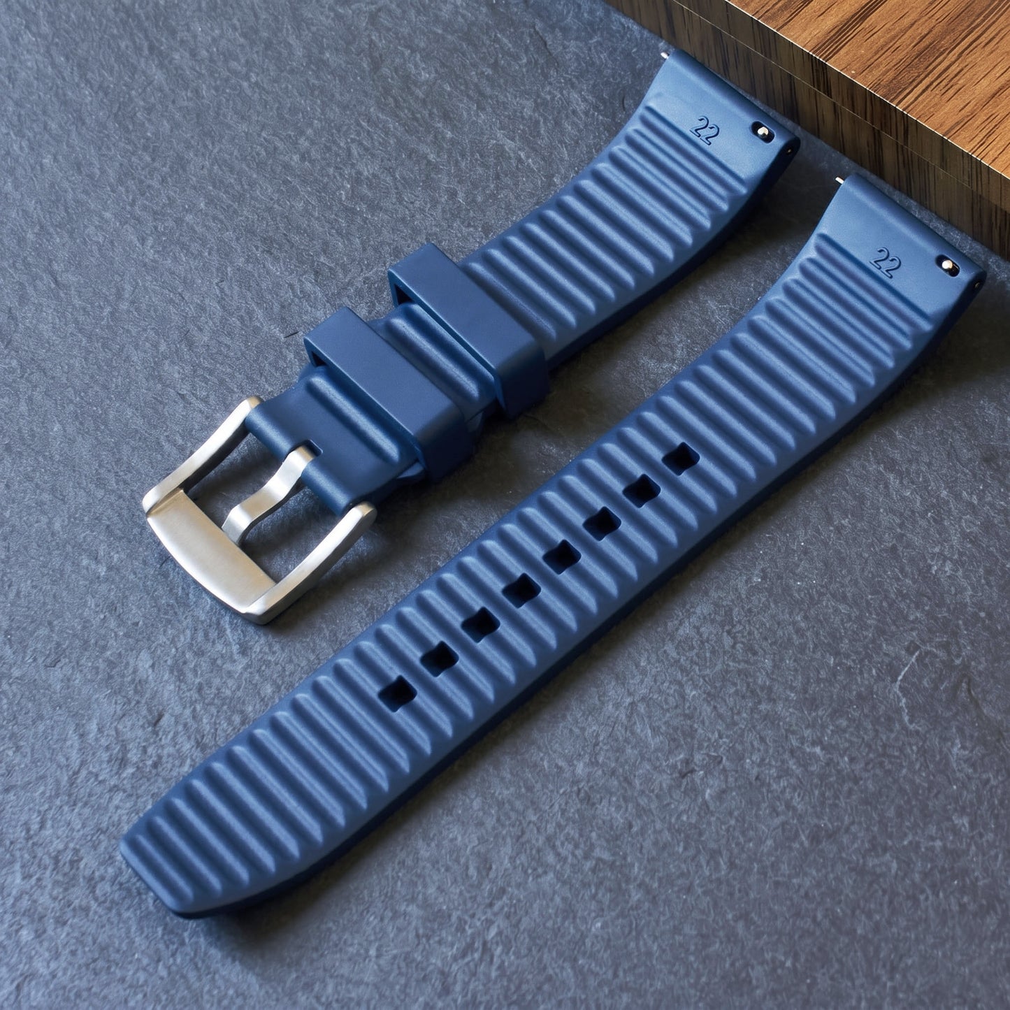 ROANSTRAPS | "Dual-Track Abyss" - Premium FKM Rubber Watch Strap, Grade 5 Titanium Hardware (Custom Engraving Included)