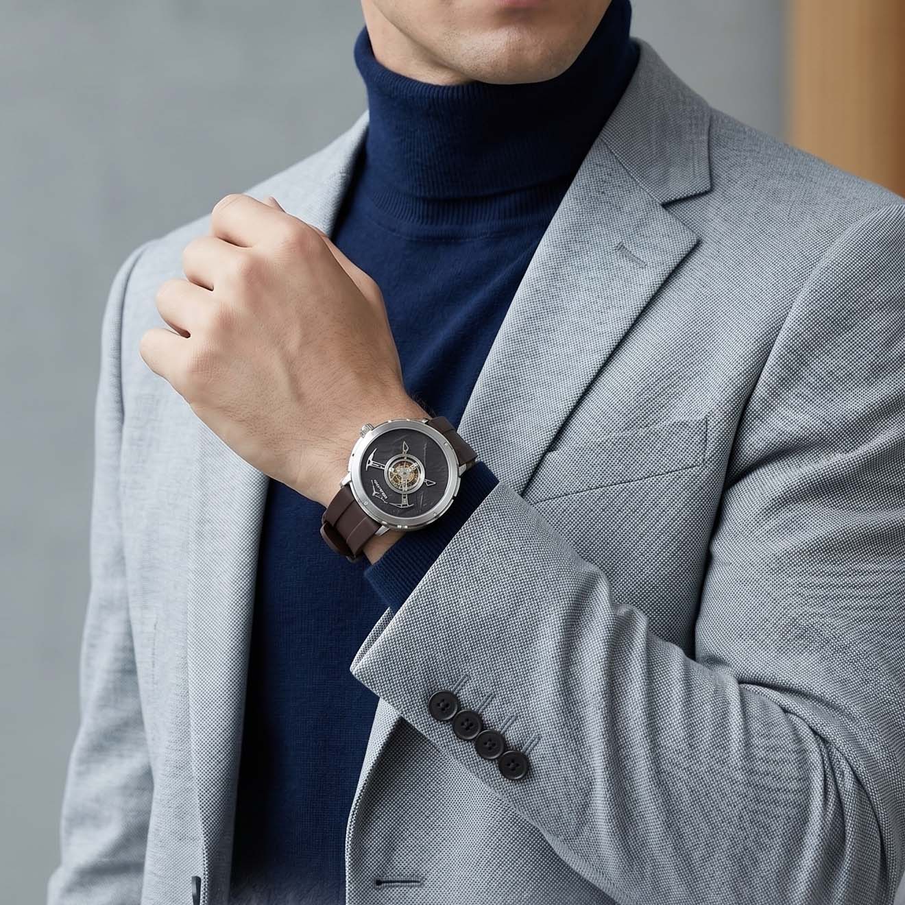 ROANSTRAPS | "Dual-Track Saddle" - Premium FKM Rubber Watch Strap, Grade 5 Titanium Hardware (Custom Engraving Included)