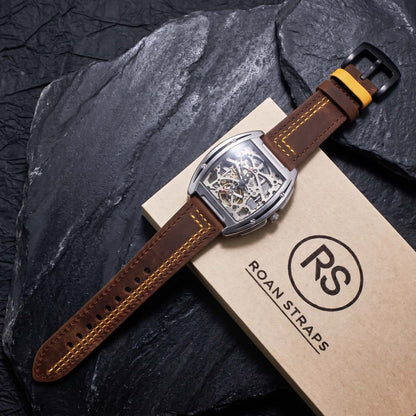 ROAN Premium Contrast-Stitch Genuine Leather Strap for CIGA Design